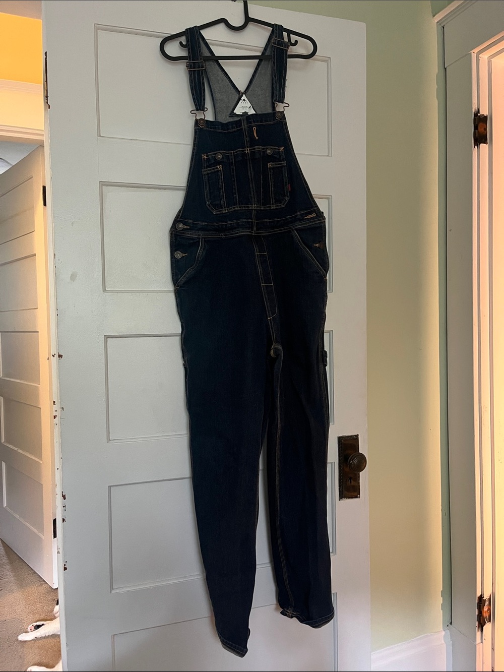 Dark Blue Denim Overalls - Classic Bib Jumpsuit size 30-32